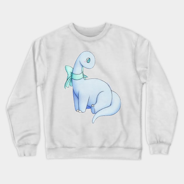 Kawaii dinosaur Crewneck Sweatshirt by SilveryDreams